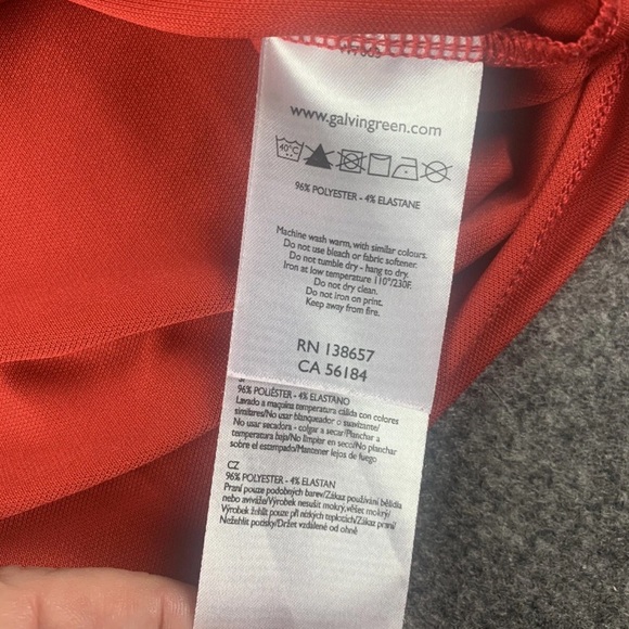 Galvin Green Mens Short Sleeve Golf Polo Shirt Size M Red - Picture 6 of 9